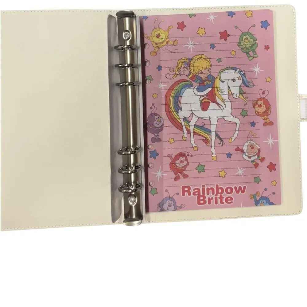 Rainbow Brite A5 6 ring binder with matching paper